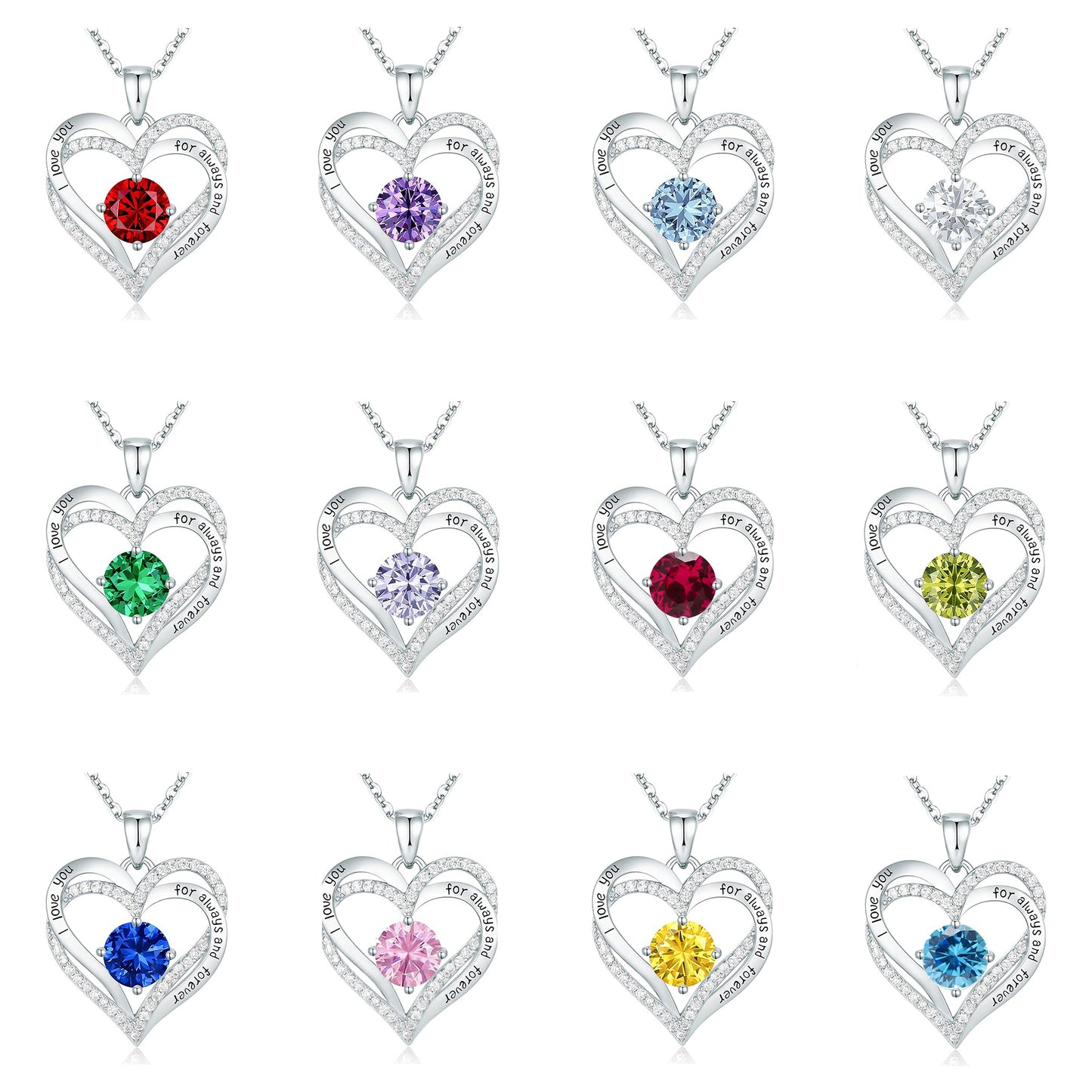 Heart Birthstone Necklace - "Memento Mori" - Premium Necklace from Concordia Style Boutique - Just $25.75! Shop now at Concordia Style Boutique