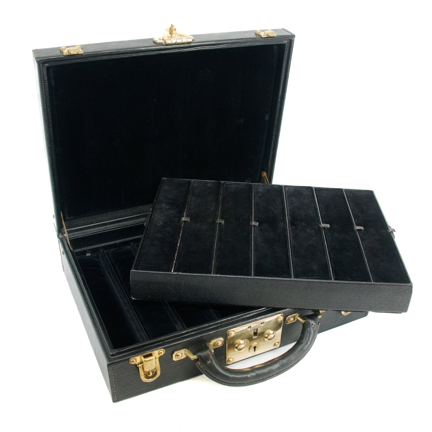 Louis Vuitton Black Epi Leather Jewlery Briefcase Bag #3429