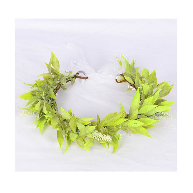 Forest Green Leaf Wreath Simulation Leaves - Handmade - Concordia Style Boutique