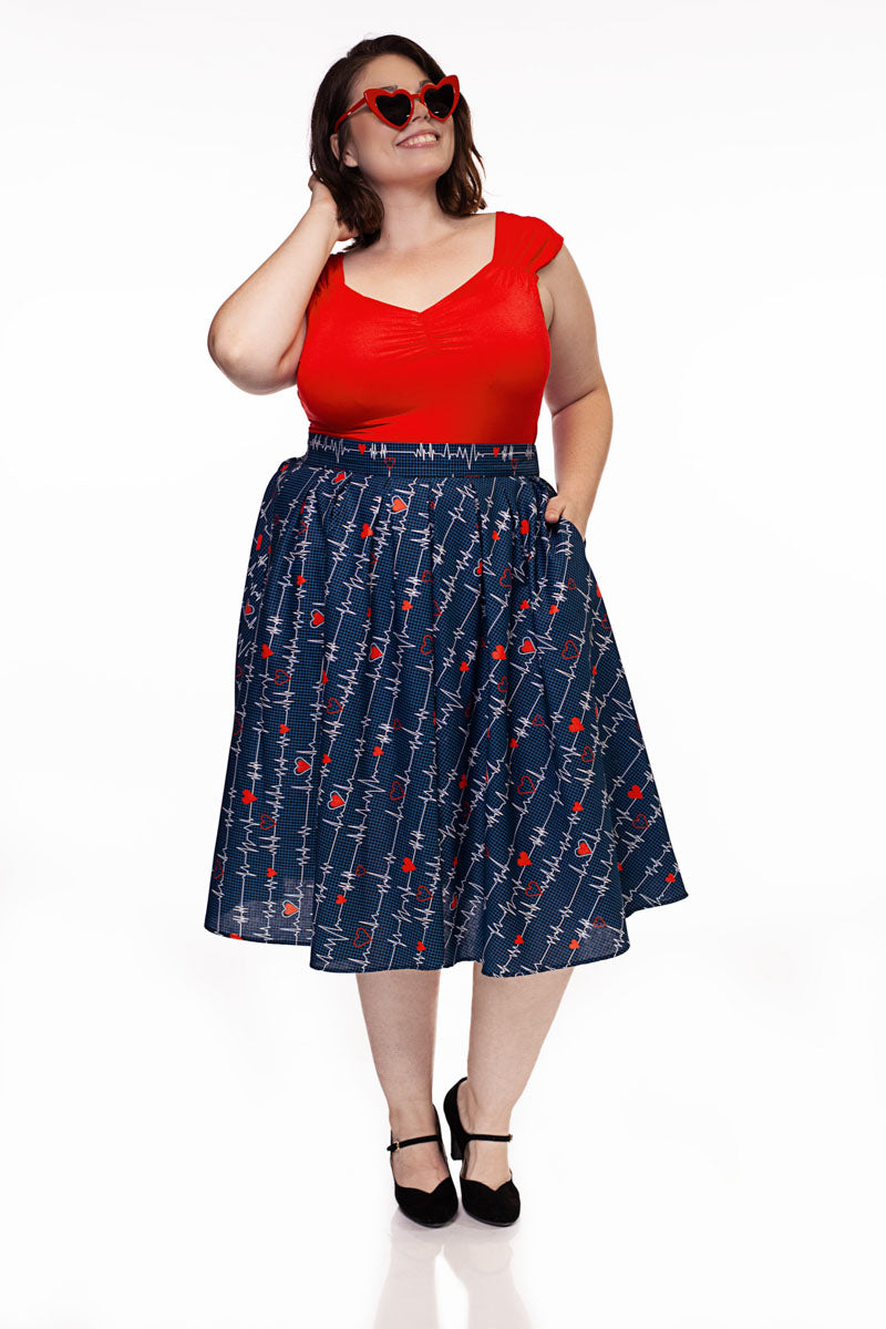 Doris Skirt in Heartbreaker - Small only - Concordia Style Boutique