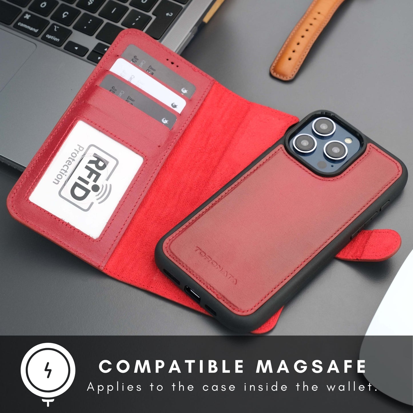 Casper Leather iPhone 14 Pro Max Wallet Case | MagSafe - Concordia Style Boutique
