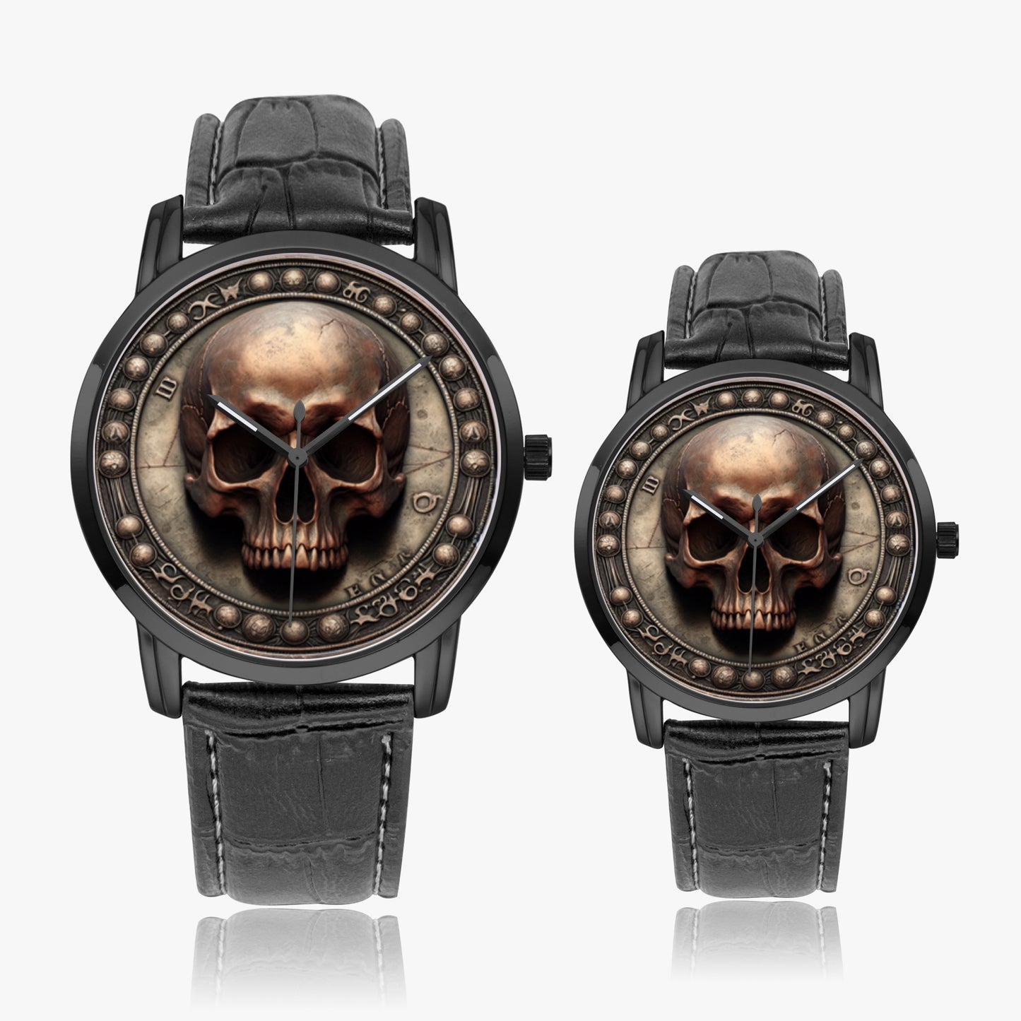 Wide Type Quartz Watch - "Memento Mori" - Unisex - Premium Leather Strap Watches from Concordia Style Boutique - Just $26.50! Shop now at Concordia Style Boutique