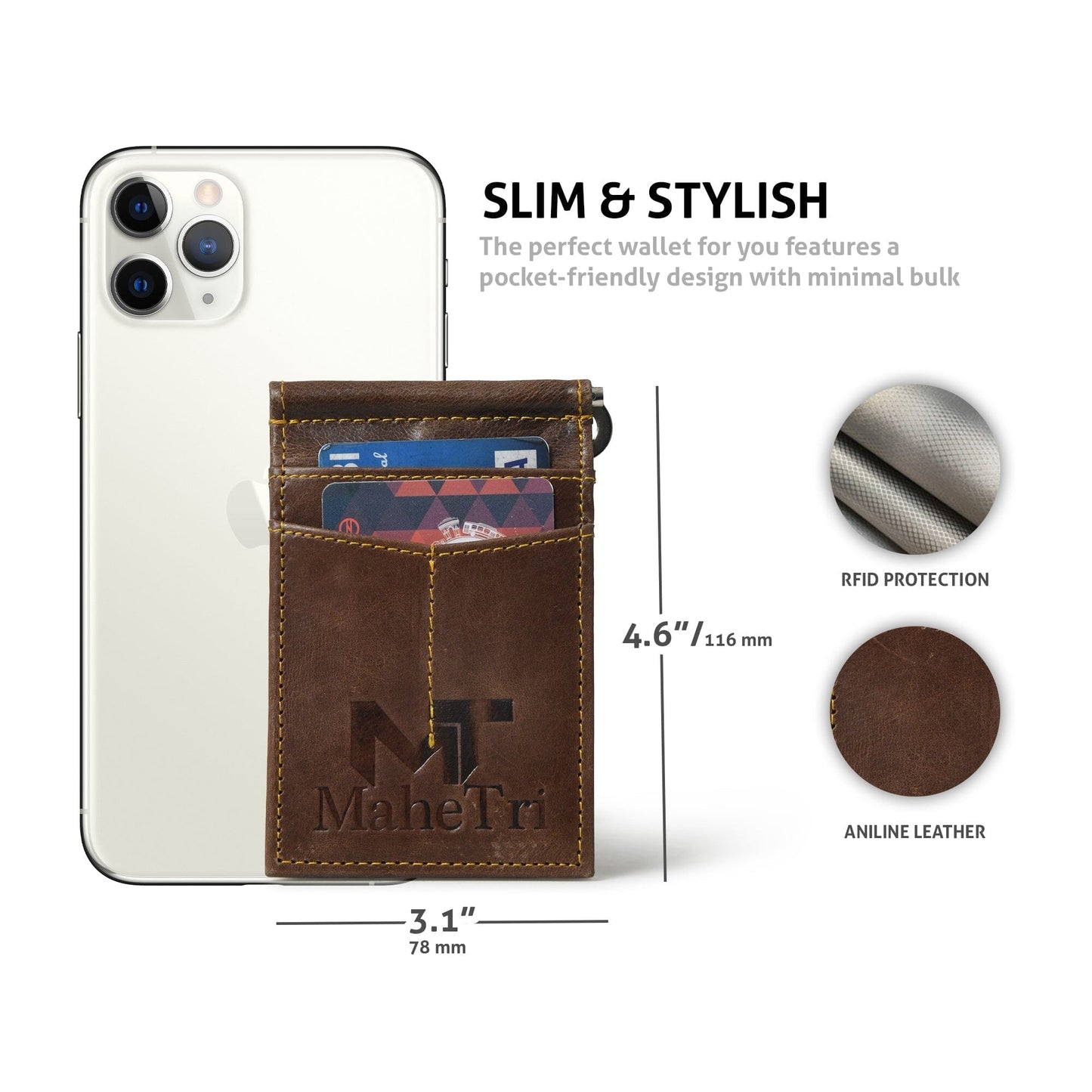 Finley Money Clipper- Walnut Brown - Concordia Style Boutique