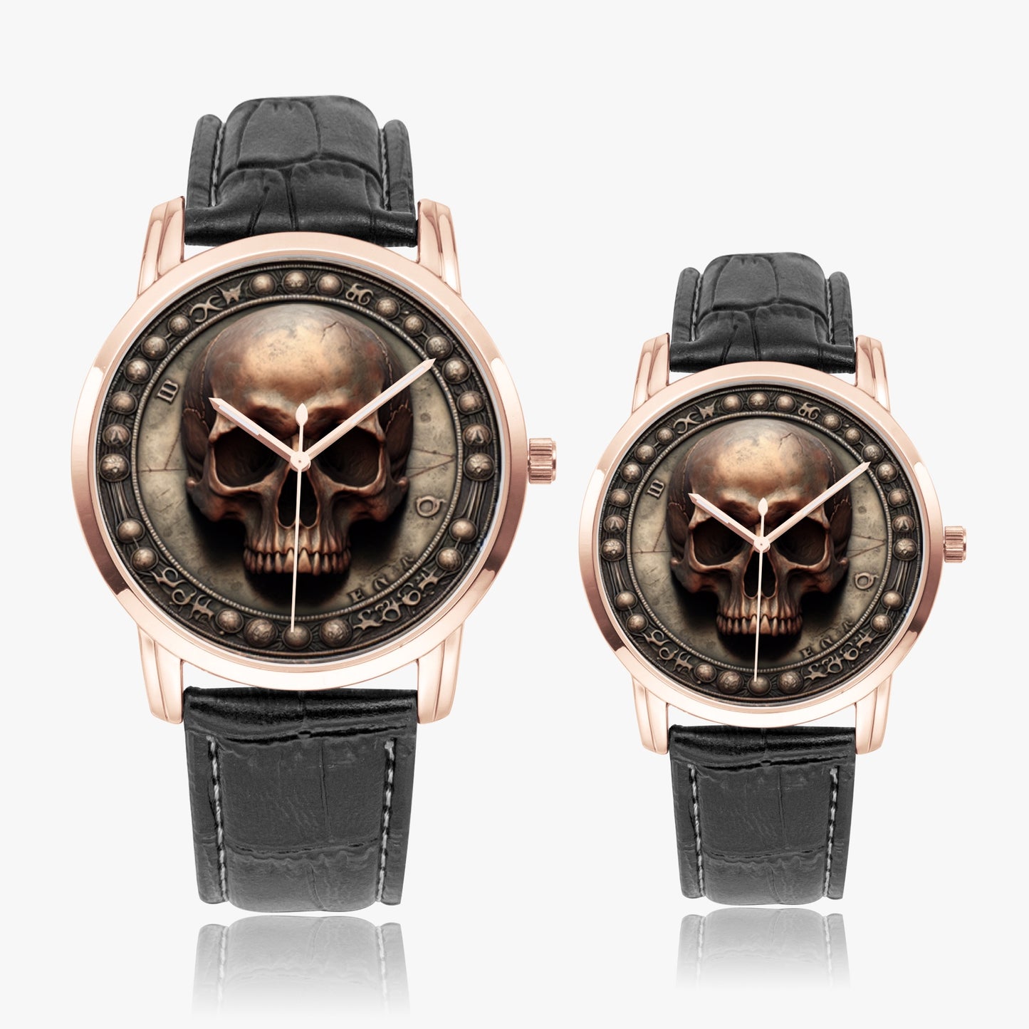 Wide Type Quartz Watch - "Memento Mori" - Unisex - Premium Leather Strap Watches from Concordia Style Boutique - Just $26.50! Shop now at Concordia Style Boutique