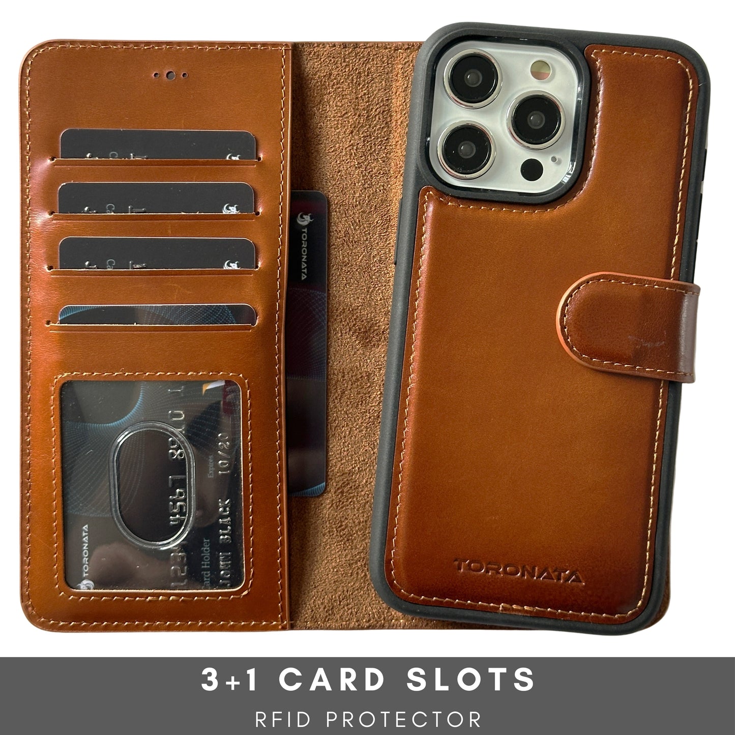 Vegas Premium Leather iPhone 15 Plus Wallet Case with MagSafe | Detachable RFID Blocking Luxury Wallet - Concordia Style Boutique