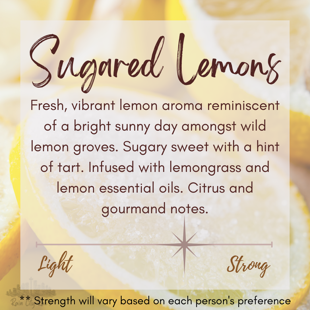 Sugared Lemons 4 oz Candle | White Travel Tin