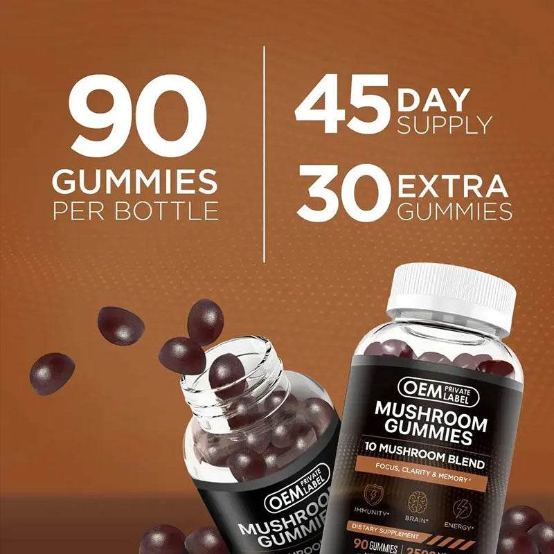 Mushroom Gummies Brain Booster / Lion Mane Mushroom Gummies - Concordia Style Boutique