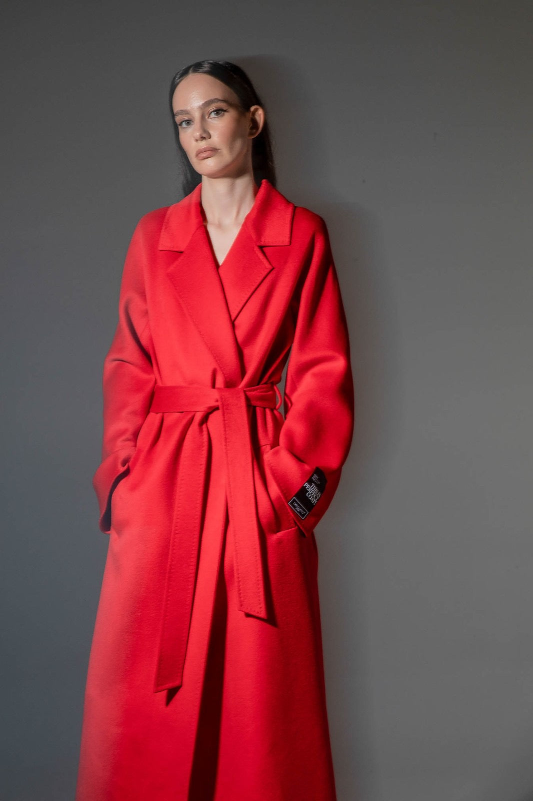 Chester Premium Wool Cashmere Coat in Sicily Red