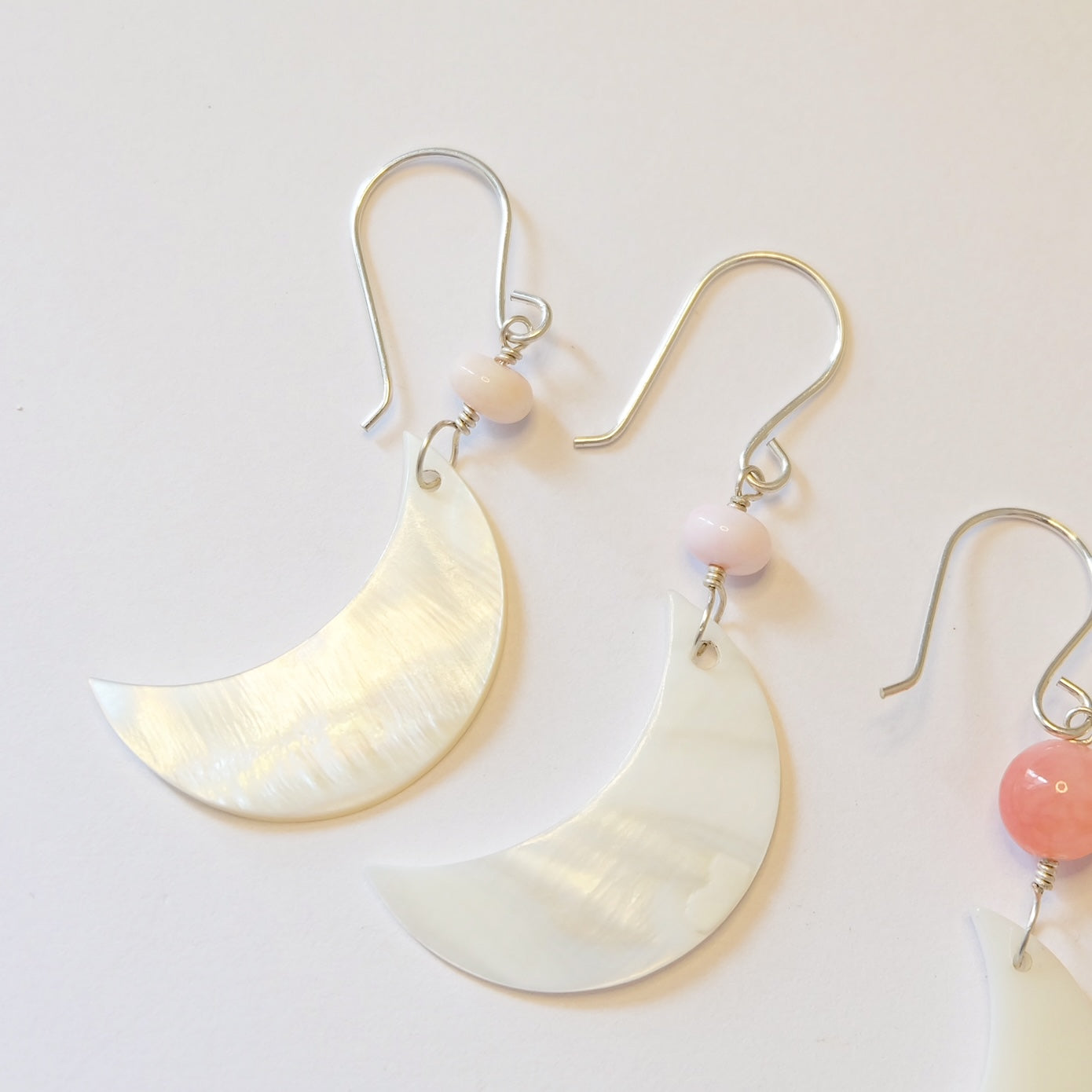 Mother of Pearl Gemstone Drop Earrings