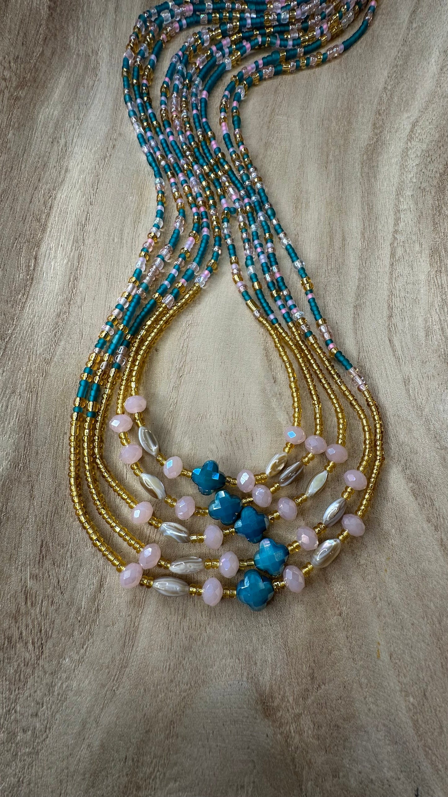 XOXO Waistbead & Anklet(Pink) - Concordia Style Boutique