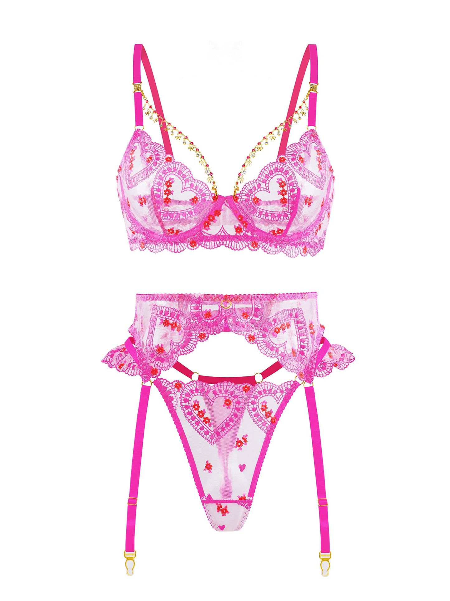 Gabrielle Love Chain Lingerie Set - Concordia Style Boutique