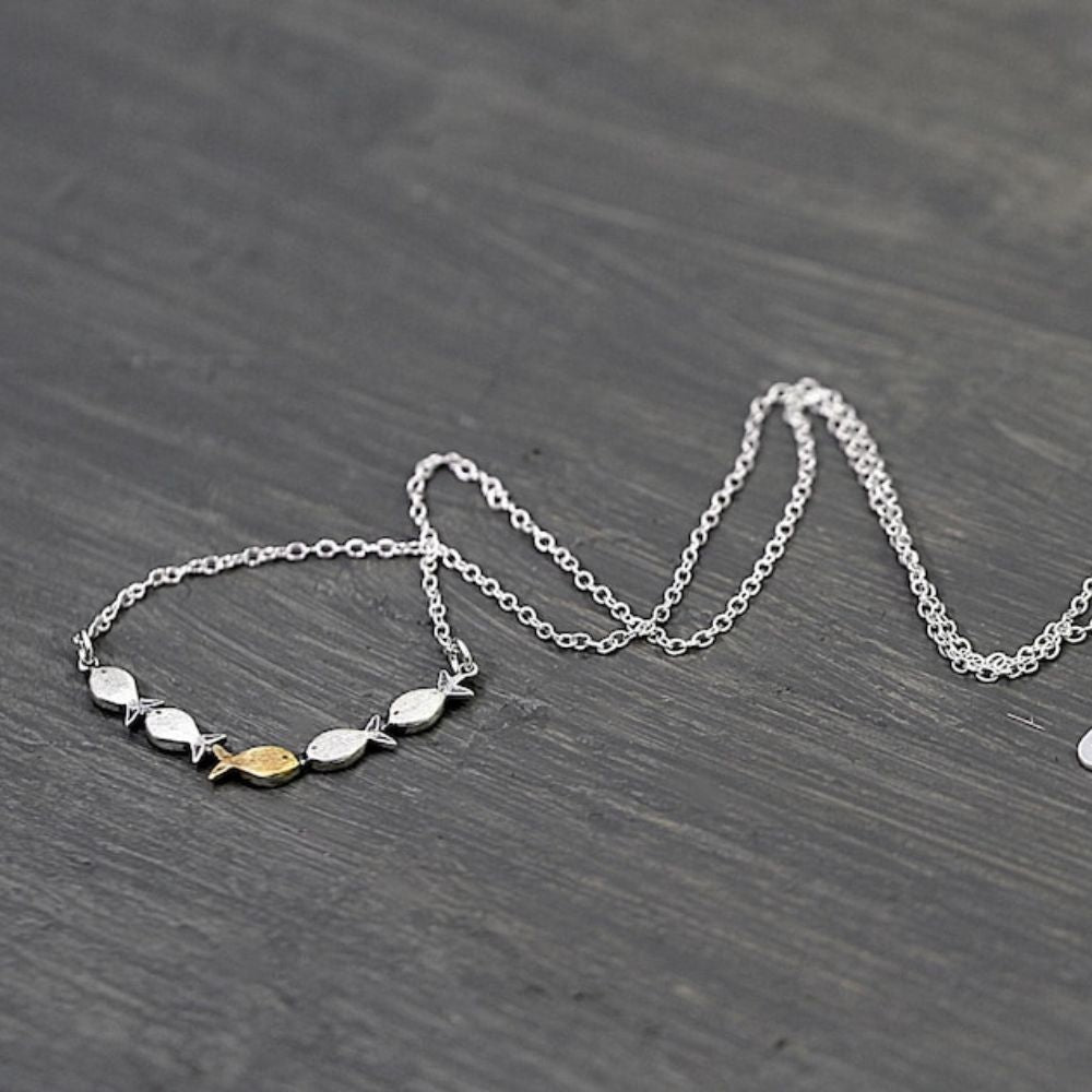 GOLDEN FISH NECKLACE - Concordia Style Boutique