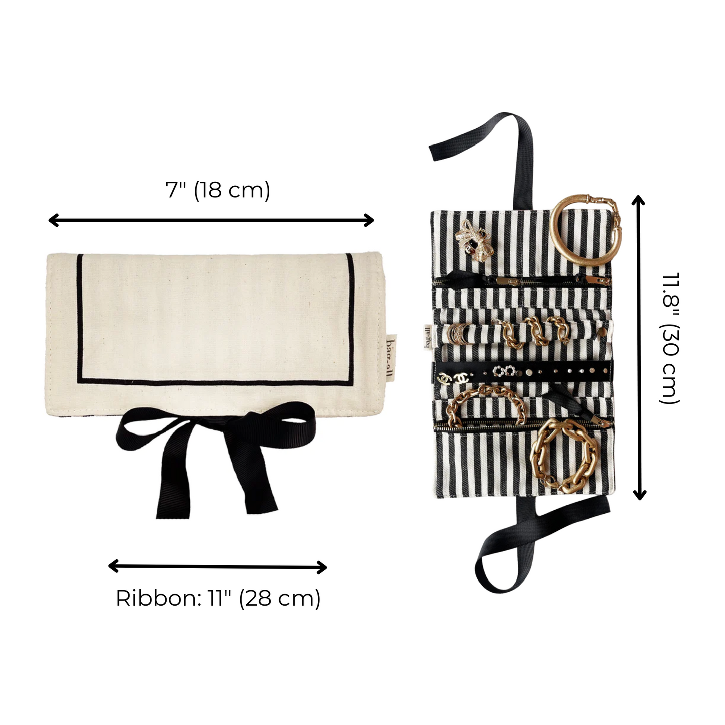 Couture Jewelry Roll, Medium, Cream - Concordia Style Boutique