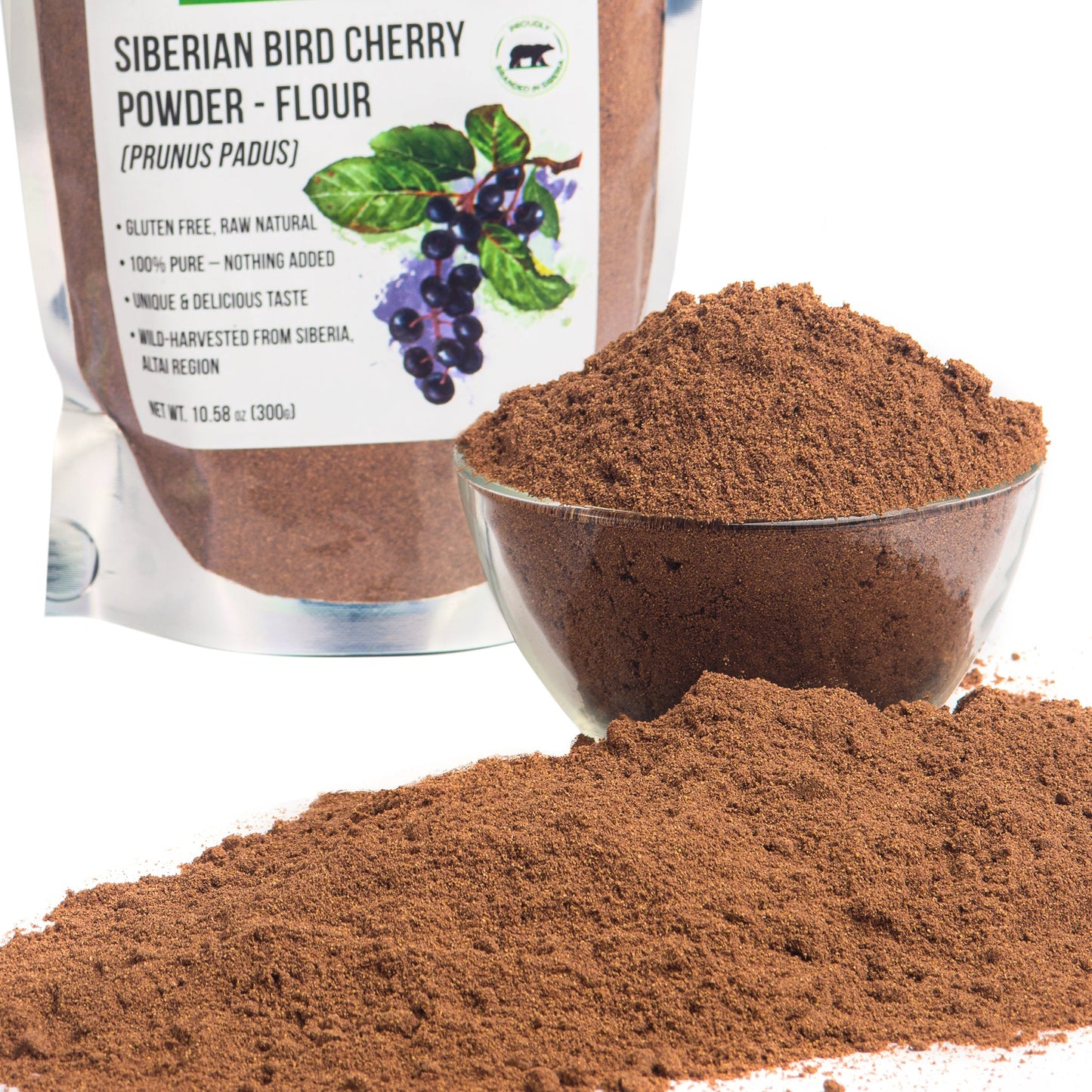 Premium Wild-Harvested Bird Cherry Flour, 300g – Natural & Nutrient-Rich - Concordia Style Boutique