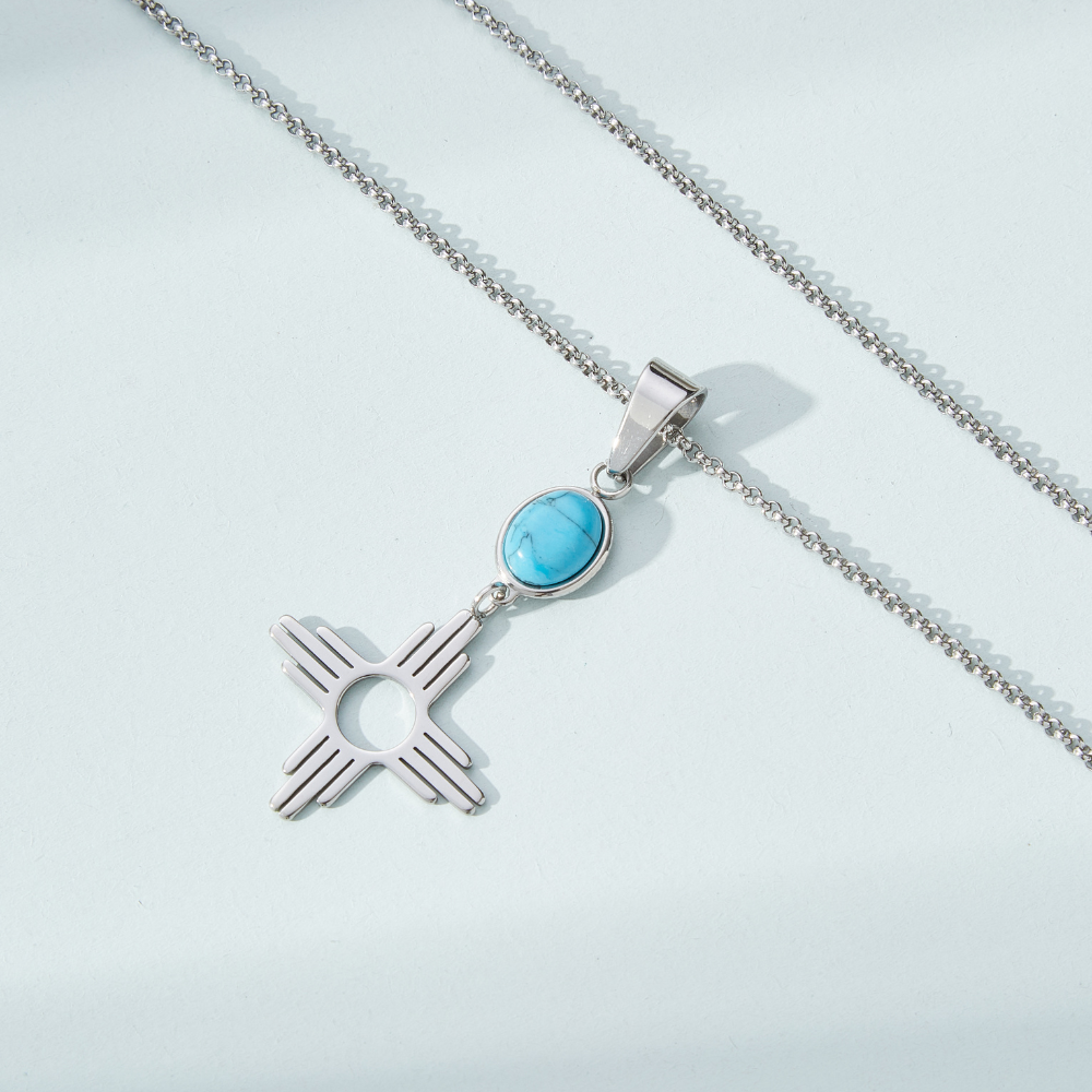 TURQUOISE SUN NECKLACE - Concordia Style Boutique