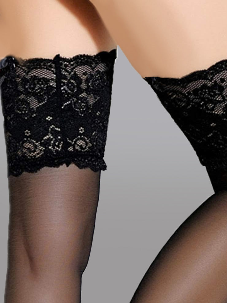 Sheer Lace Thigh High Stockings - Concordia Style Boutique