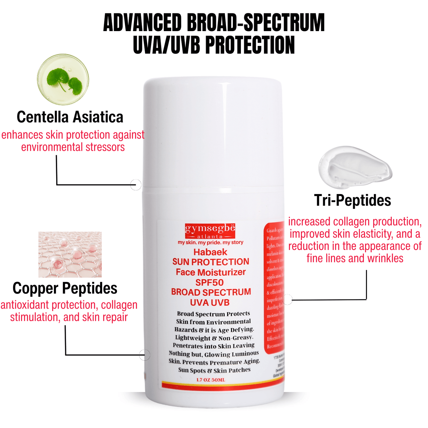 Habaek Sun Protection Face Moisturizer SPF50 - Concordia Style Boutique