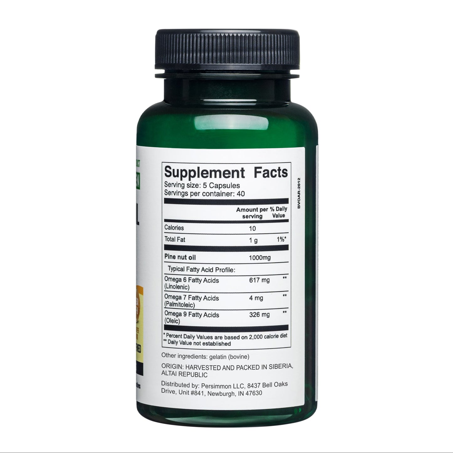 Siberian Green Pine Nut Oil Capsules – 200 Softgels - Concordia Style Boutique