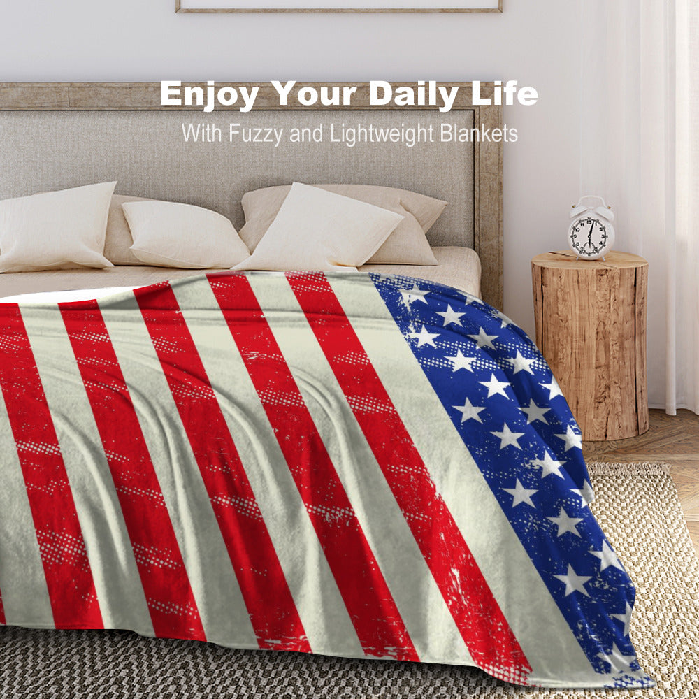 Super Soft Flannel Blanket Multiple Sizes - "Americana"" - Premium Soft Flannel Blanket from Concordia Style Boutique - Just $41.76! Shop now at Concordia Style Boutique
