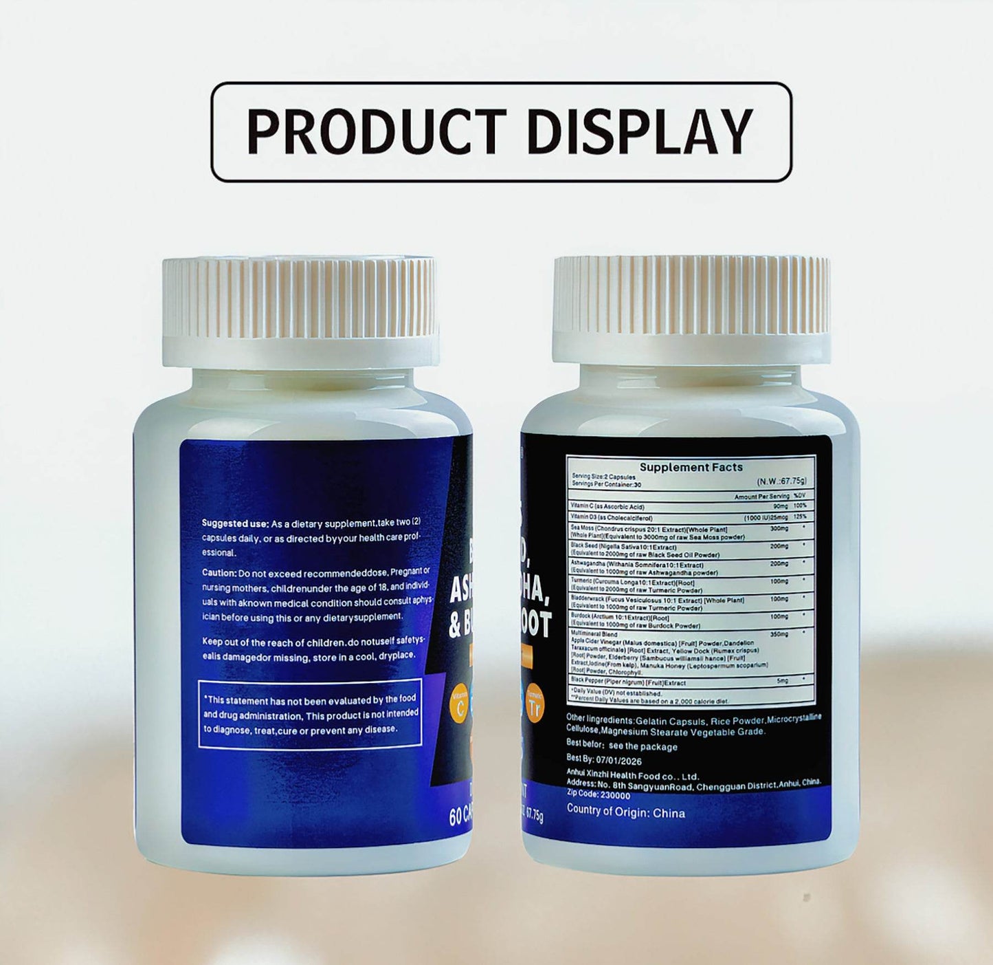 Abronikey Sea Moss, 120 Capsules - Immune Support - Concordia Style Boutique