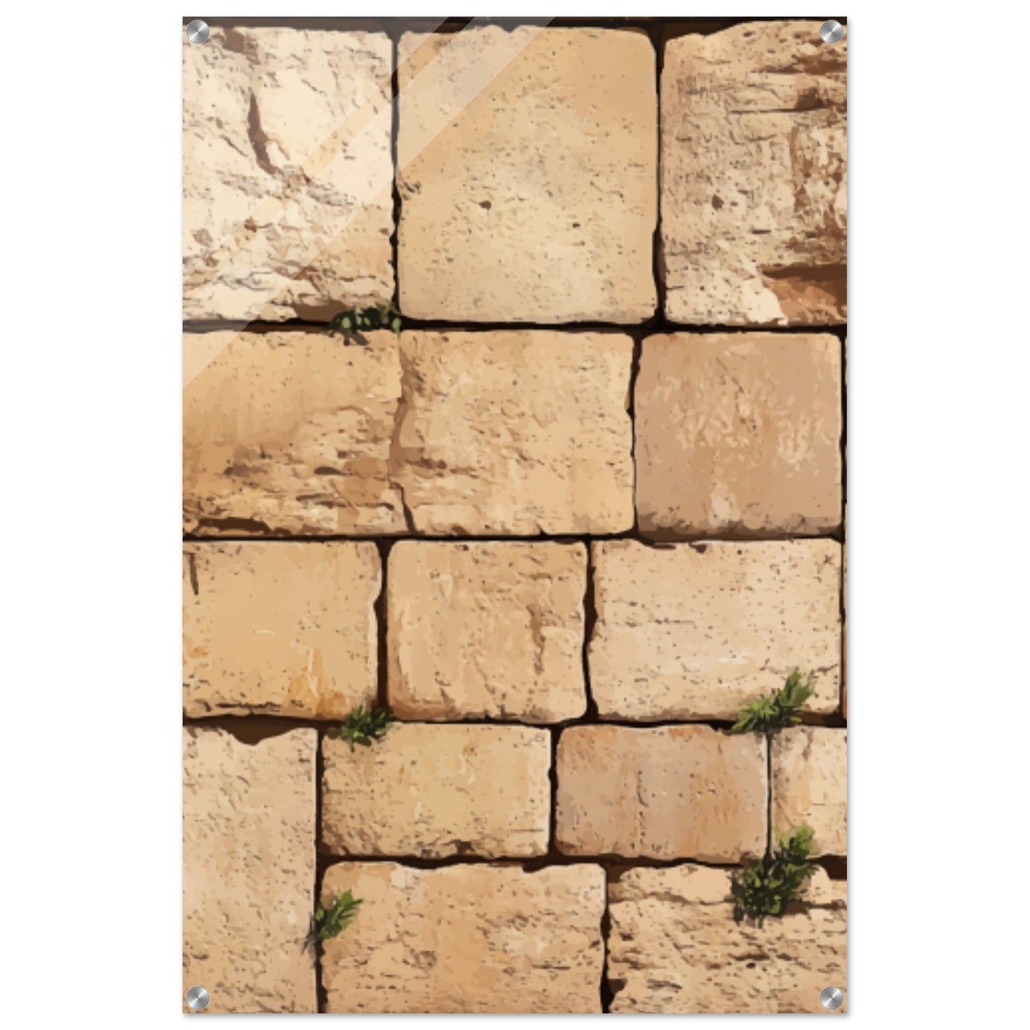 The Western Wall Brick Acrylic Print (Modern)