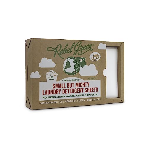Rebel Green - Laundry Detergent Sheets, 40 Sheets (Pack of 6) - Eco Friendly Clean - Concordia Style Boutique