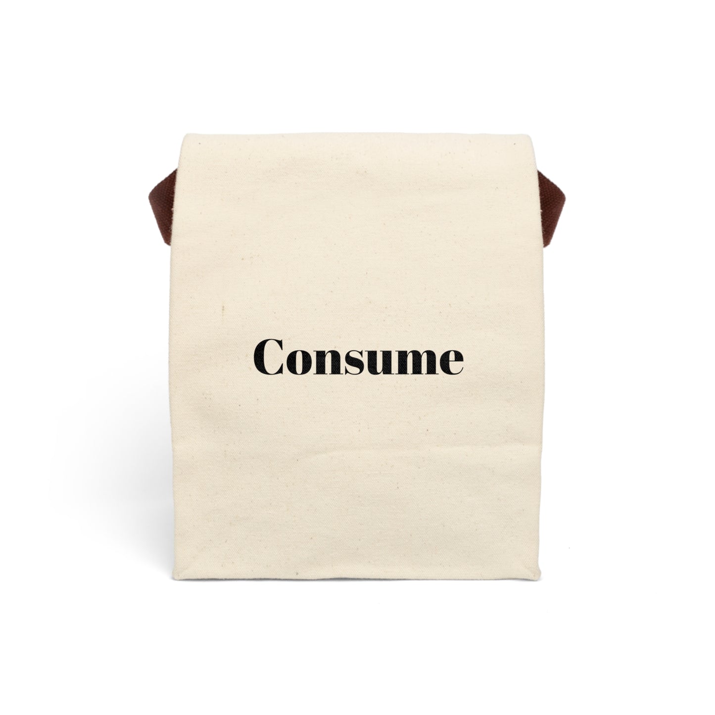 Canvas Lunch Bag With Strap - "Consume" - Premium Bags from Concordia Style Boutique - Just $18.97! Shop now at Concordia Style Boutique