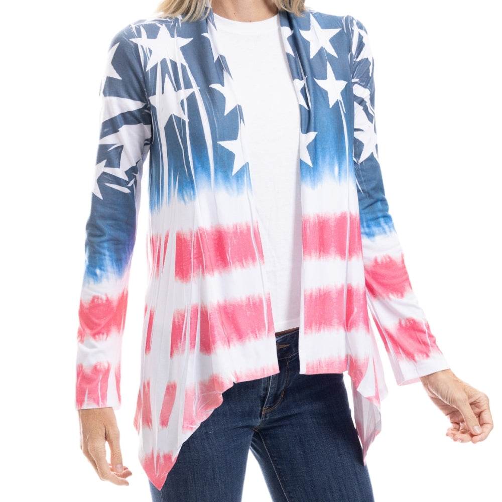 Women's Made in USA Stars and Stripes Cardigan - Concordia Style Boutique