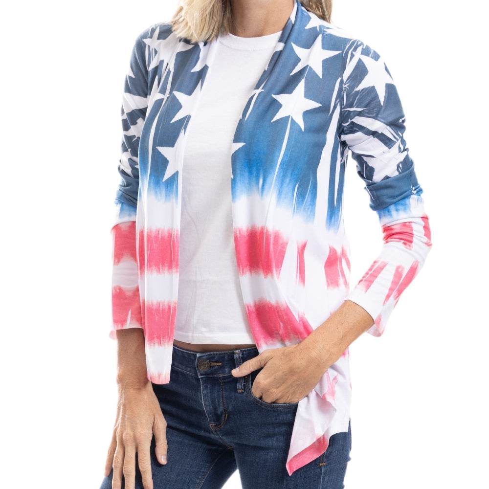 Women's Made in USA Stars and Stripes Cardigan - Concordia Style Boutique