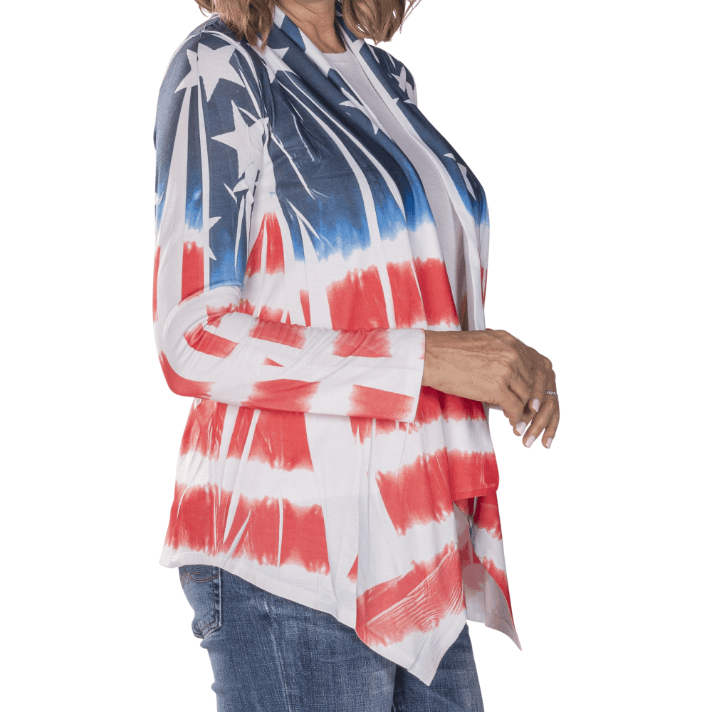 Women's Made in USA Stars and Stripes Cardigan - Concordia Style Boutique