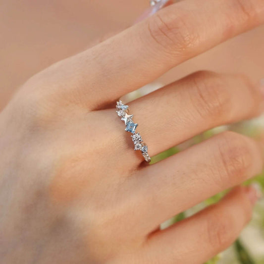Star Inlaid Zircon Ring - Concordia Style Boutique