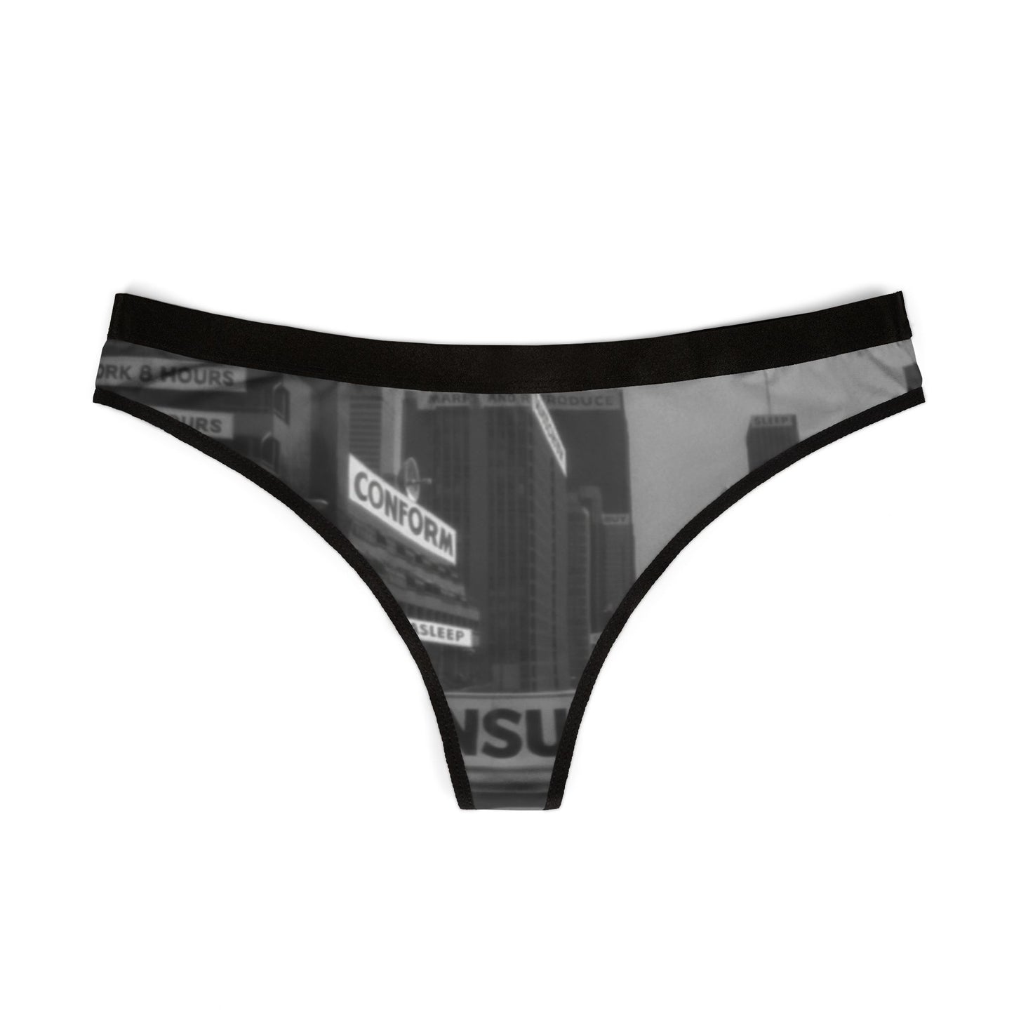 "Obey" - Comfort-Inspired Women's Thongs, Stylish Underwear