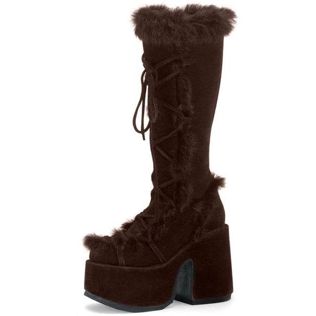 Chunky High Heeled Winter Boots - Concordia Style Boutique