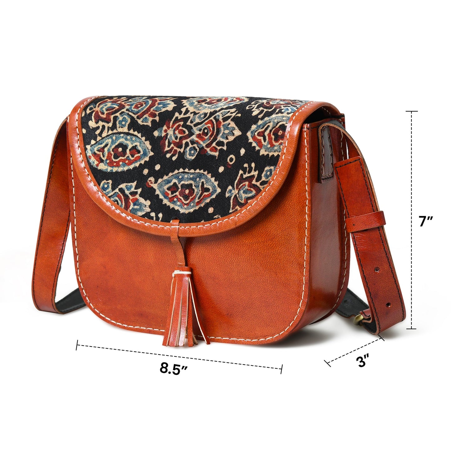 Astounding Ajrakh Ethnic Satchel - Concordia Style Boutique