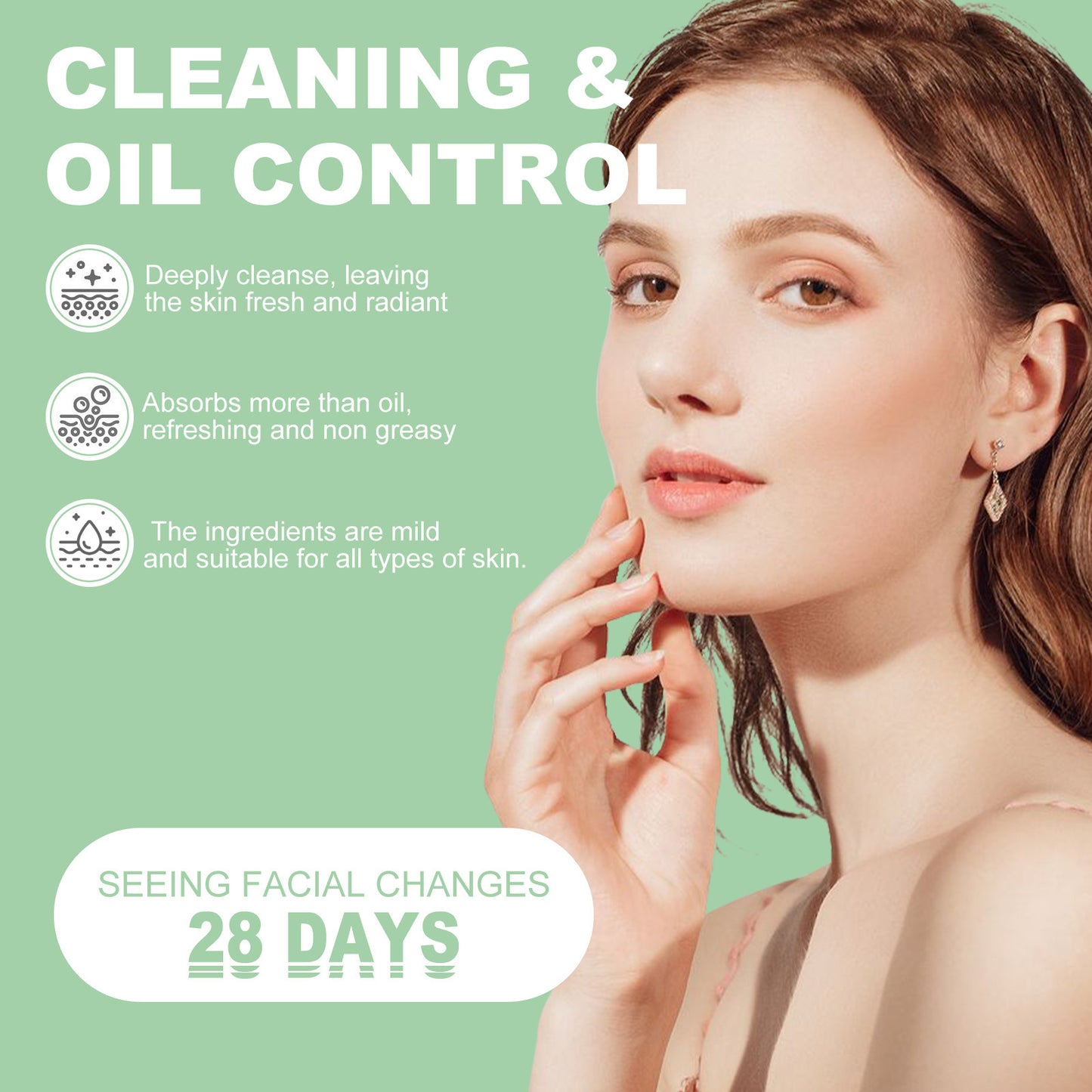 HOYGI Green Tea Cleansing Mask Pores - Purifying - Removes Blackheads - Oil Control - Acne Treatment - Blemish Mark Whitening Moisturizing Mask - Premium Green Tea Cleansing Mask from Concordia Style Boutique - Just $9.67! Shop now at Concordia Style Boutique
