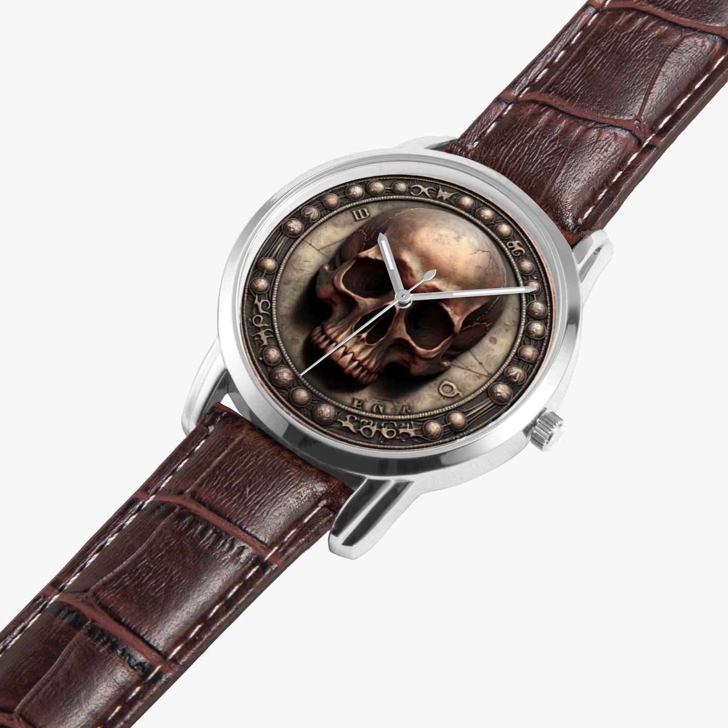 Wide Type Quartz Watch - "Memento Mori" - Unisex - Premium Leather Strap Watches from Concordia Style Boutique - Just $26.50! Shop now at Concordia Style Boutique