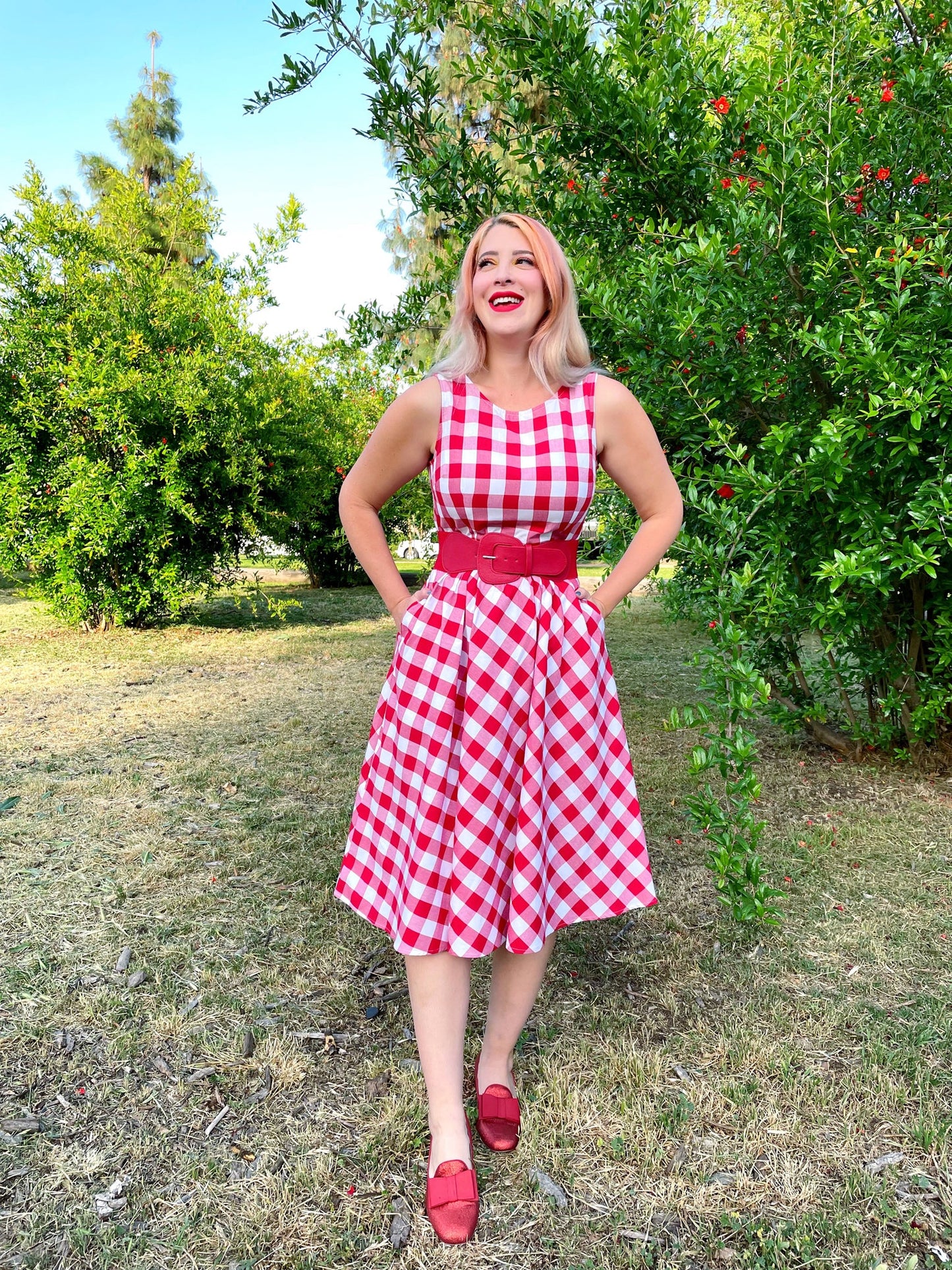 Gingham Midi Dress - Concordia Style Boutique