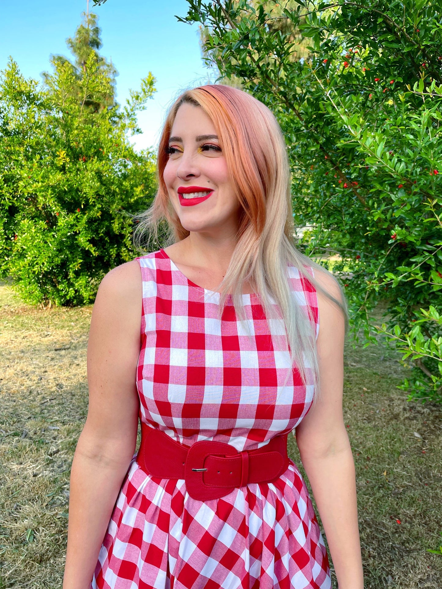 Gingham Midi Dress - Concordia Style Boutique