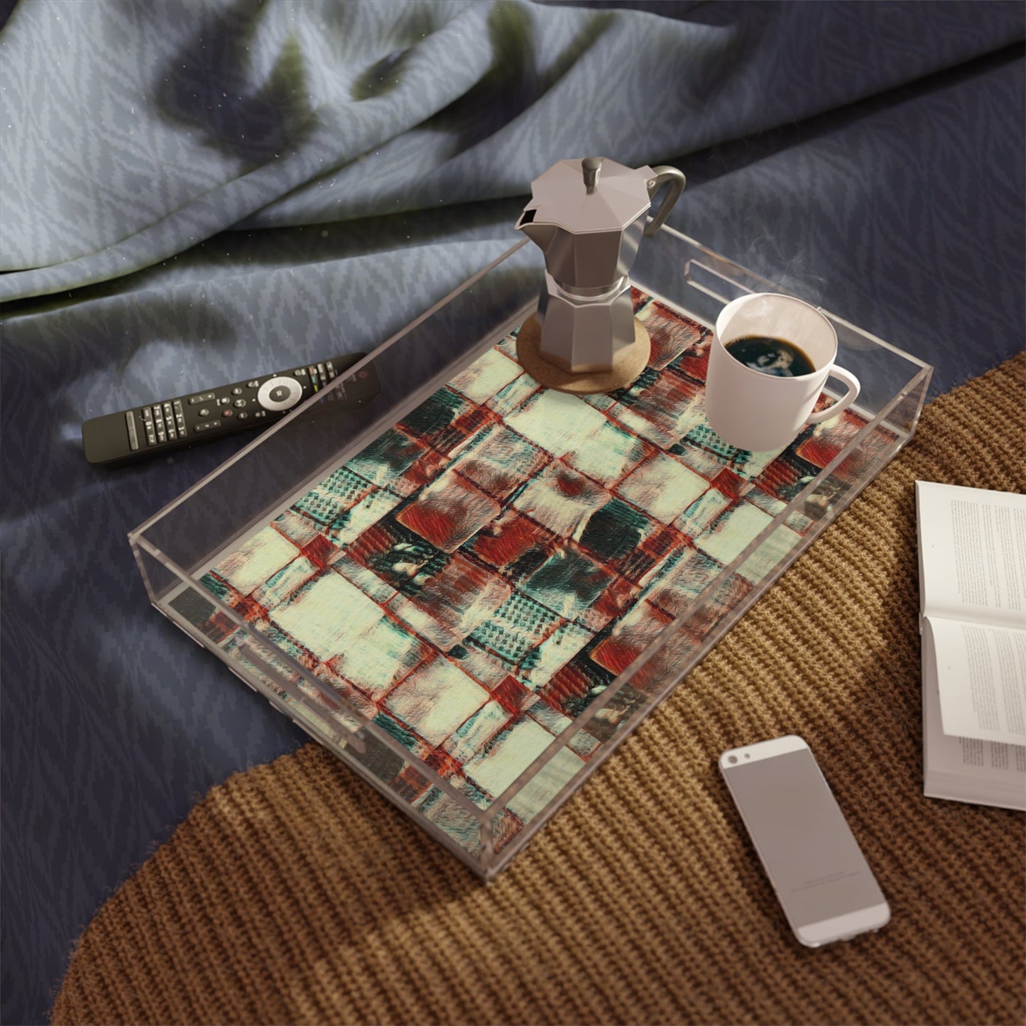 Acrylic Serving Tray - Square Dance - Concordia Style Boutique