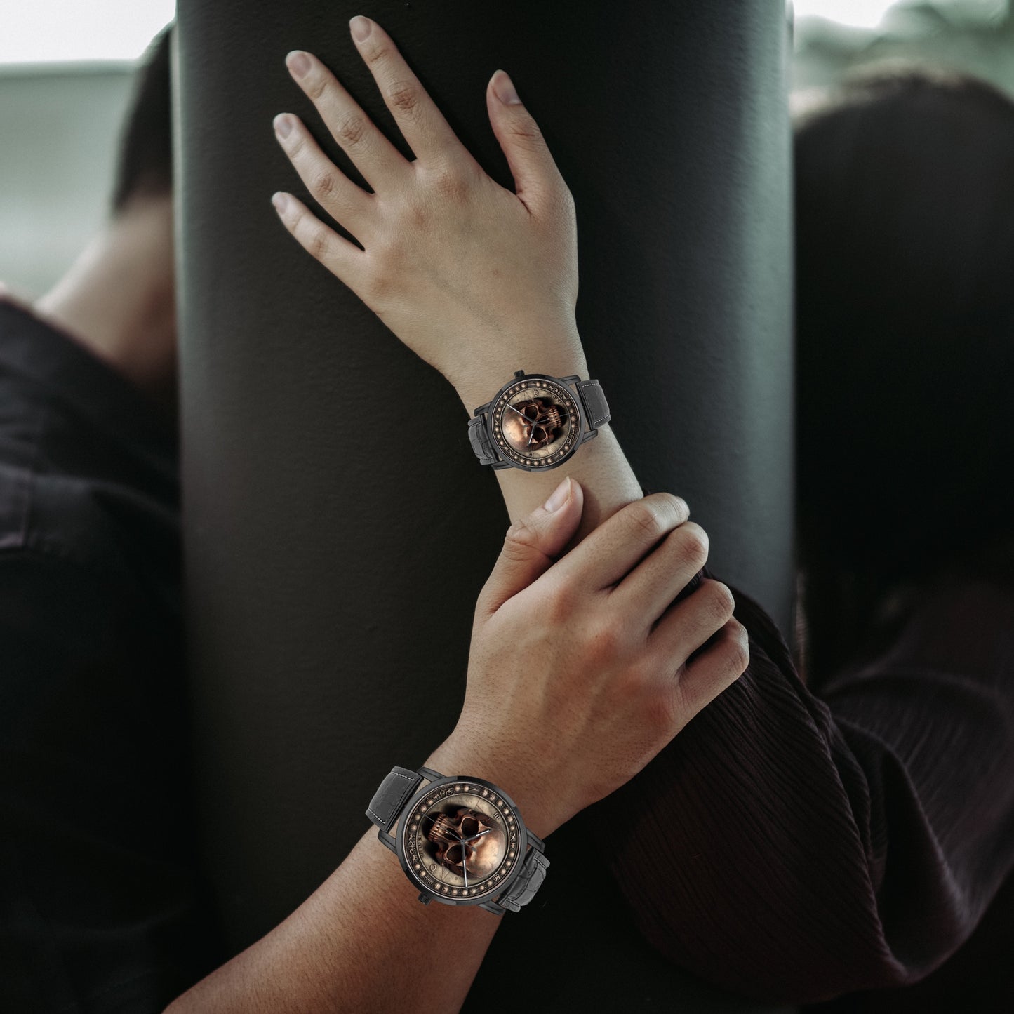 Wide Type Quartz Watch - "Memento Mori" - Unisex - Premium Leather Strap Watches from Concordia Style Boutique - Just $26.50! Shop now at Concordia Style Boutique