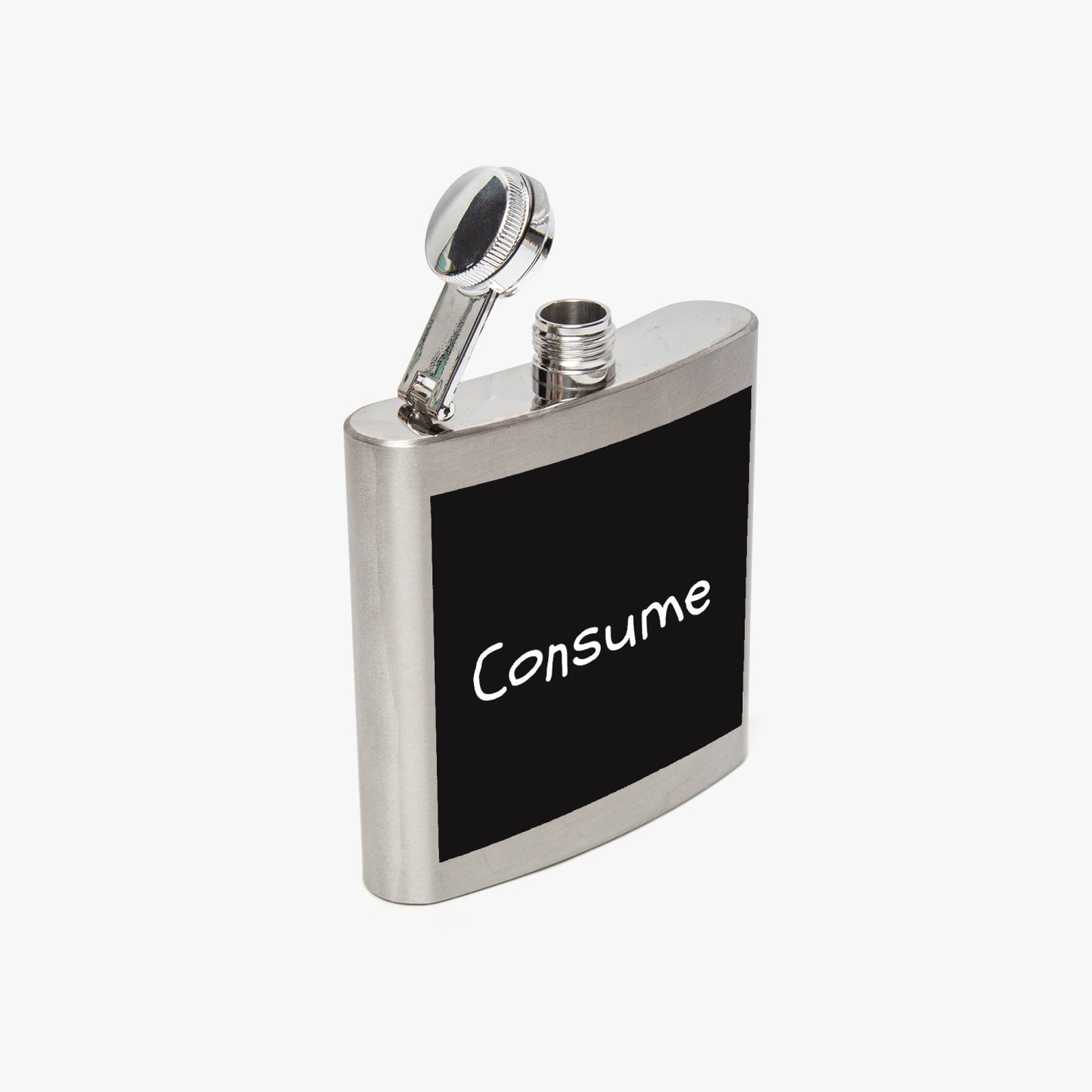 6 oz Stainless Steel Hip Flask - Consume - Concordia Style Boutique