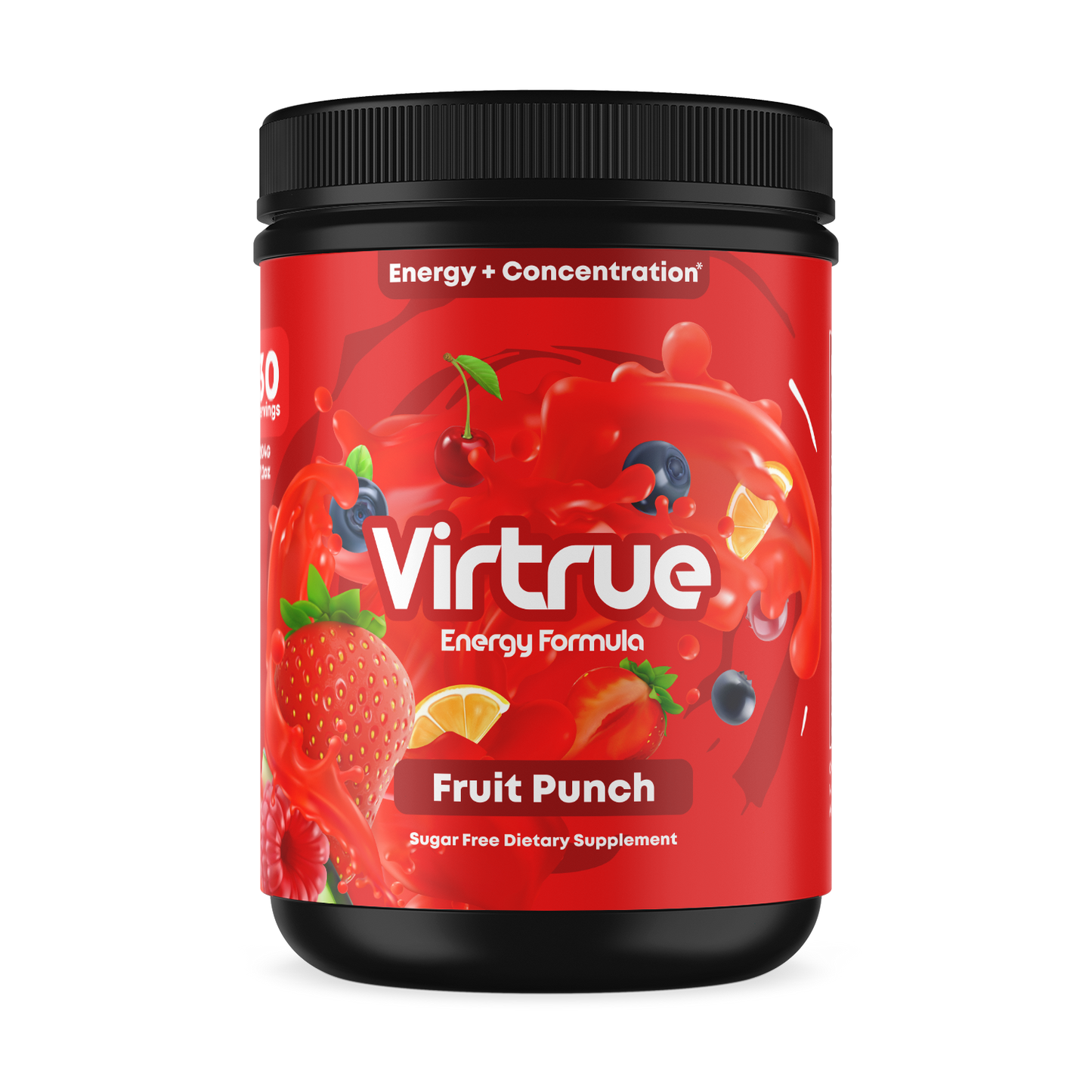 Fruit Punch Pre-Workout Energy Powder + Focus Boost & Hydration | Sugar Free - Concordia Style Boutique