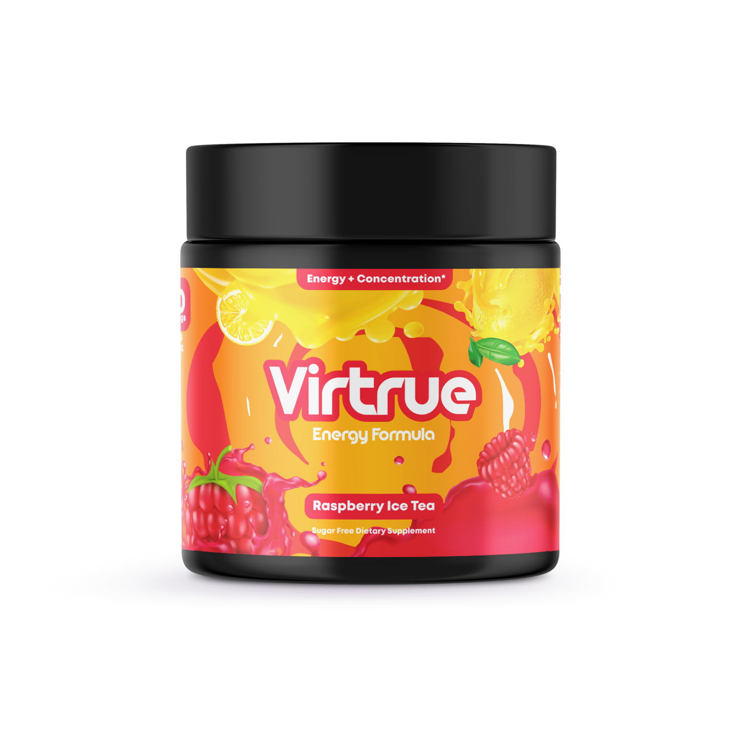 Raspberry Iced Tea Pre-Workout Energy Powder + Focus Boost & Hydration | Sugar Free - Concordia Style Boutique