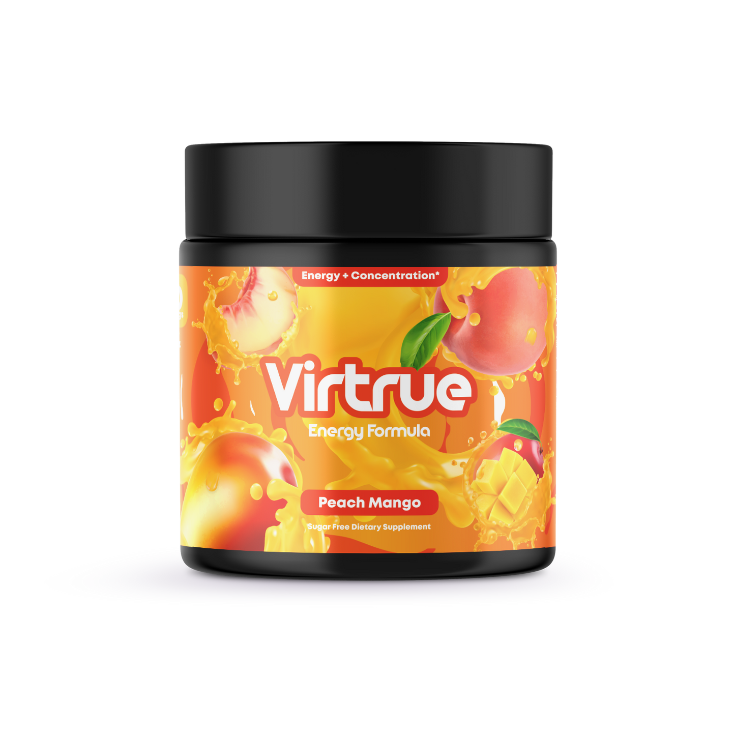 Peach Mango Pre-Workout Energy Powder + Focus Boost & Hydration | Sugar Free - Concordia Style Boutique
