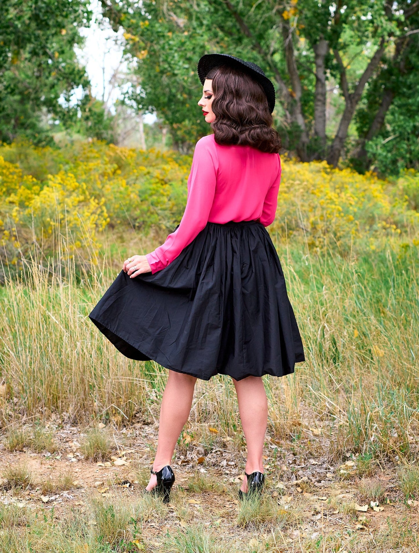 Helen Retro Blouse in Pink - Concordia Style Boutique