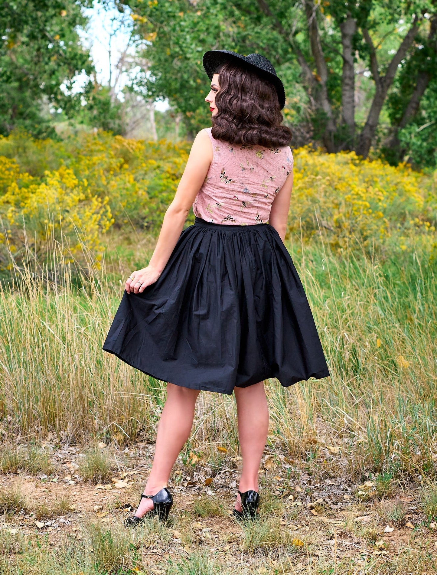 Peggy Swing Skirt in Black - Concordia Style Boutique