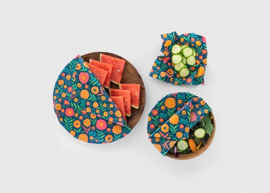 Beeswax Food Wrap - Fall Bloom Print - Concordia Style Boutique