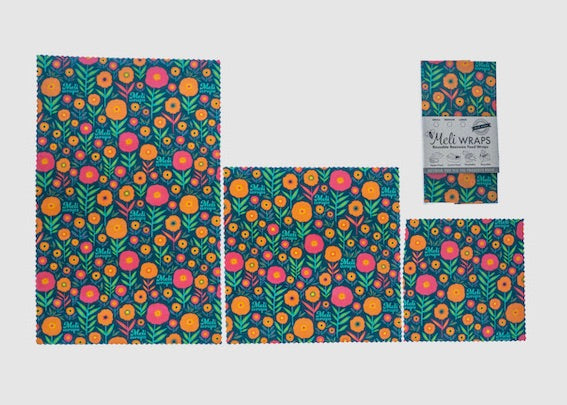 Beeswax Food Wrap - Fall Bloom Print - Concordia Style Boutique