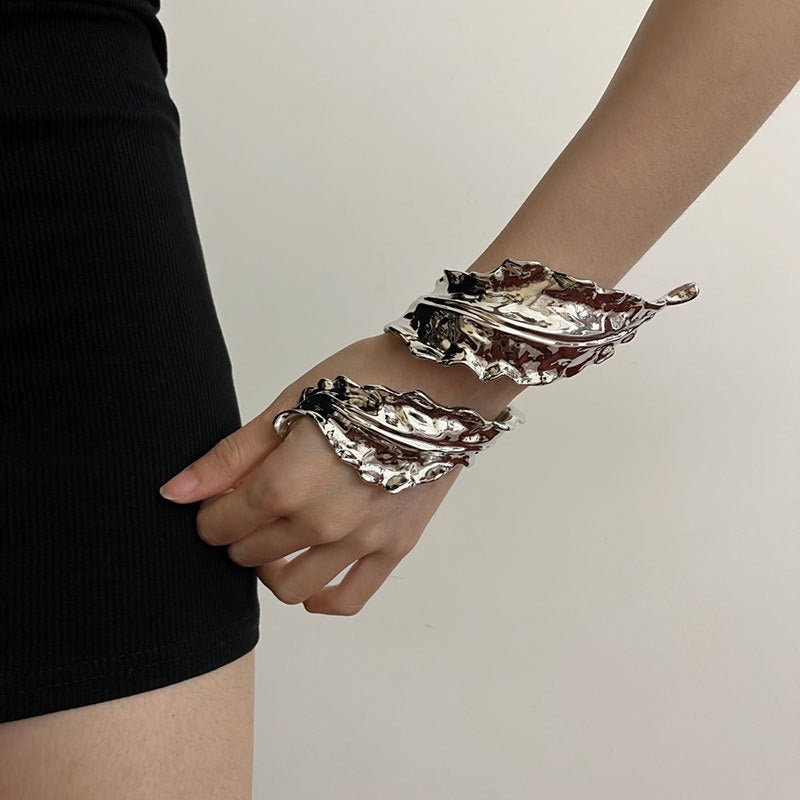 Retro gold leaf spiral bracelet - Premium Bracelet from Concordia Style Boutique - Just $18.28! Shop now at Concordia Style Boutique