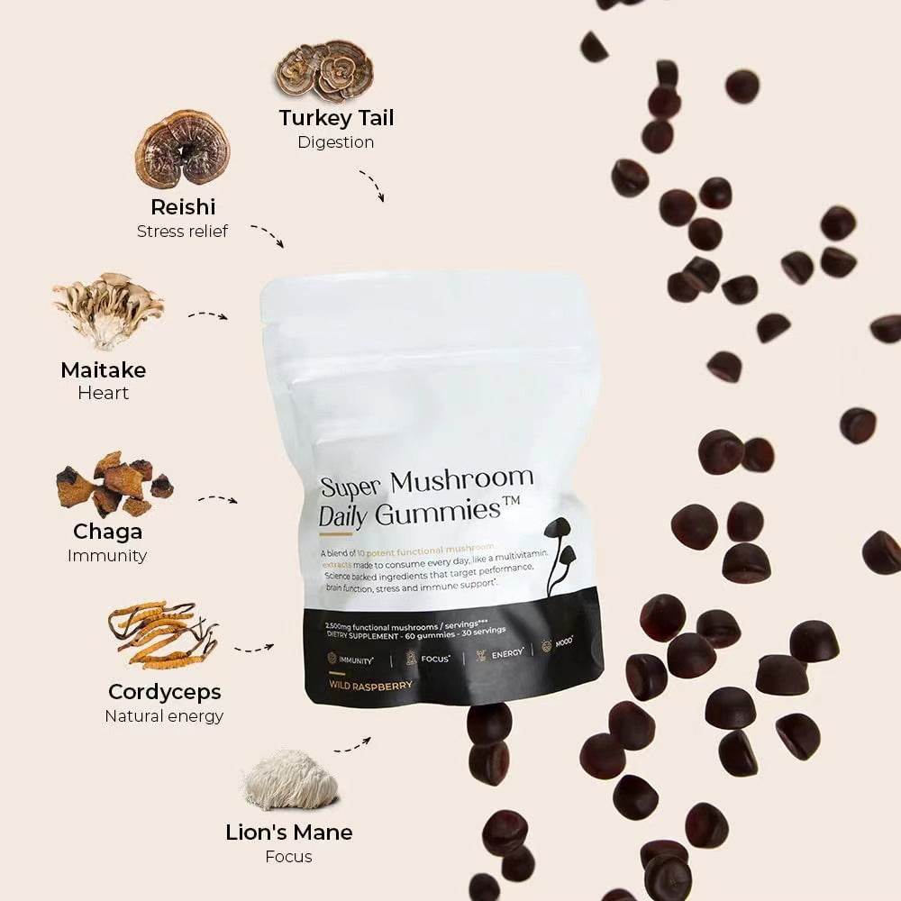 Super Mushroom Gummies - 60 pieces - Concordia Style Boutique